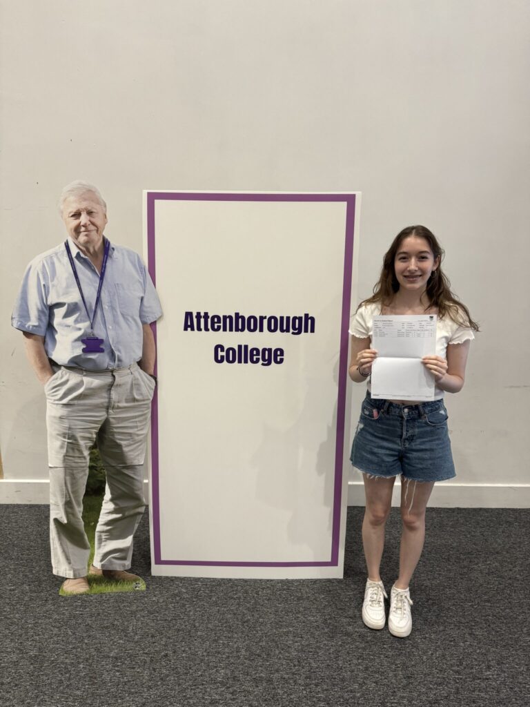 Student collecting their results